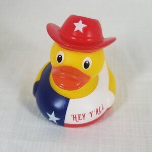 Texas Lone Star Collection Wubby Ducky Tx Flag Red White Blue Rubber Ducky New